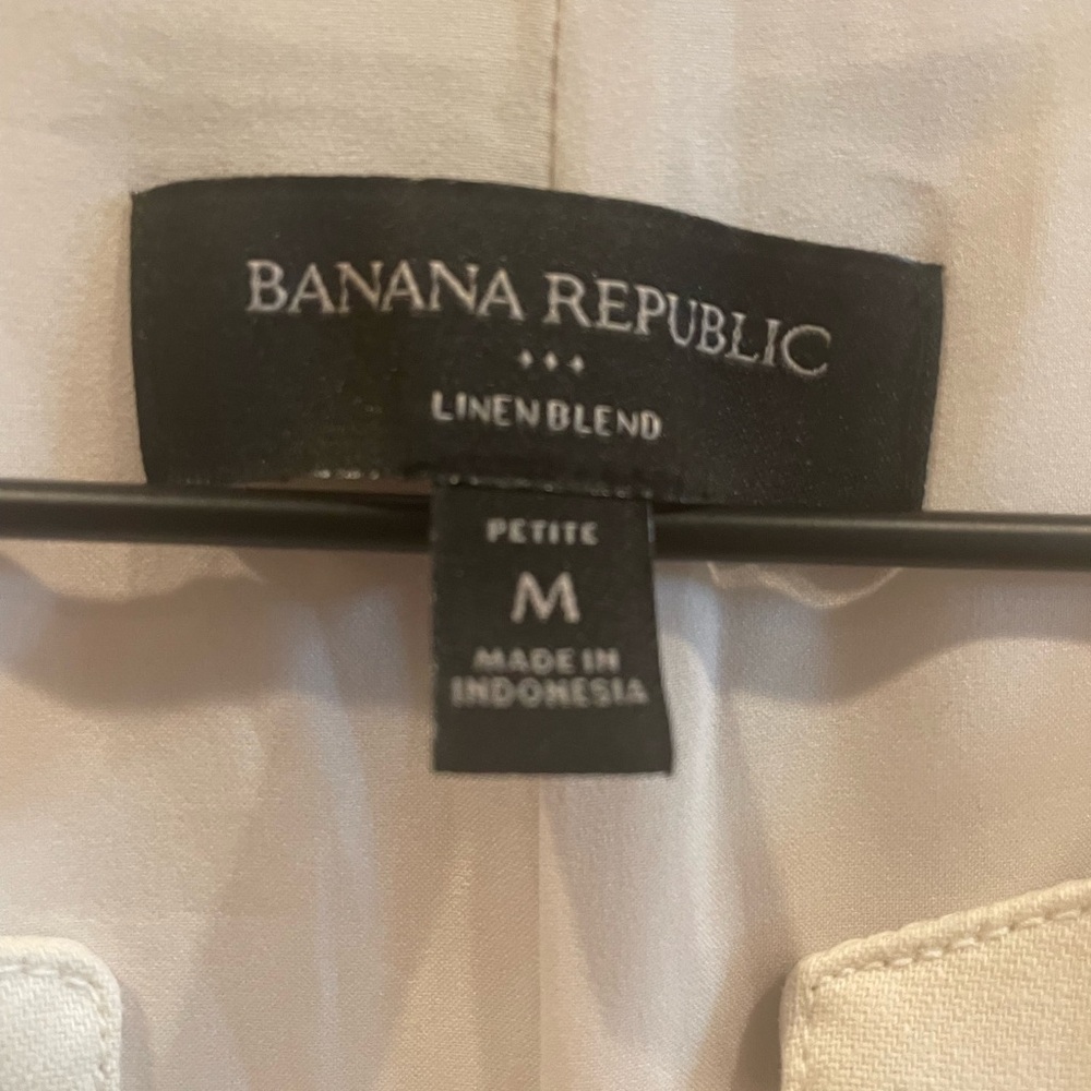 Banana Republic Cream Linen Cotton Midi Shift Dress Stone Wash - Picture 5 of 6